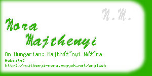 nora majthenyi business card